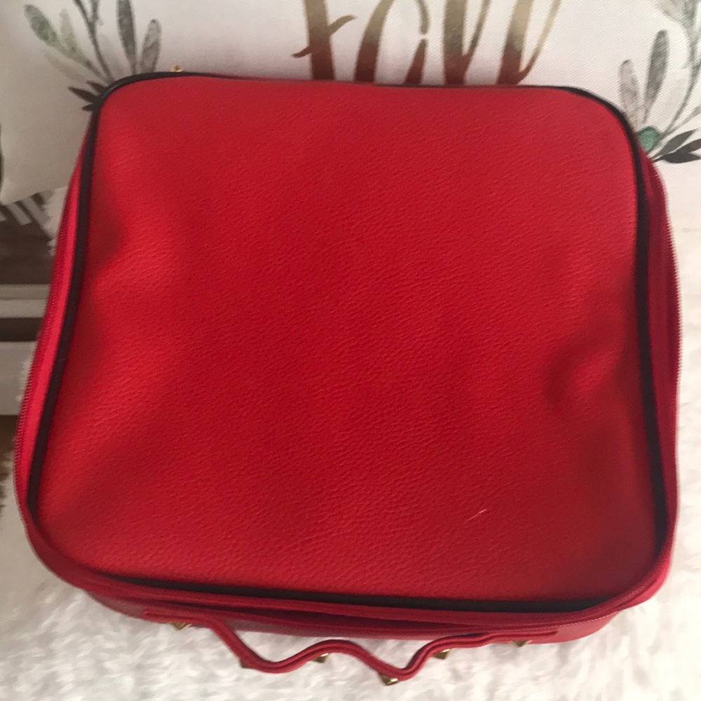 Red toiletry bag